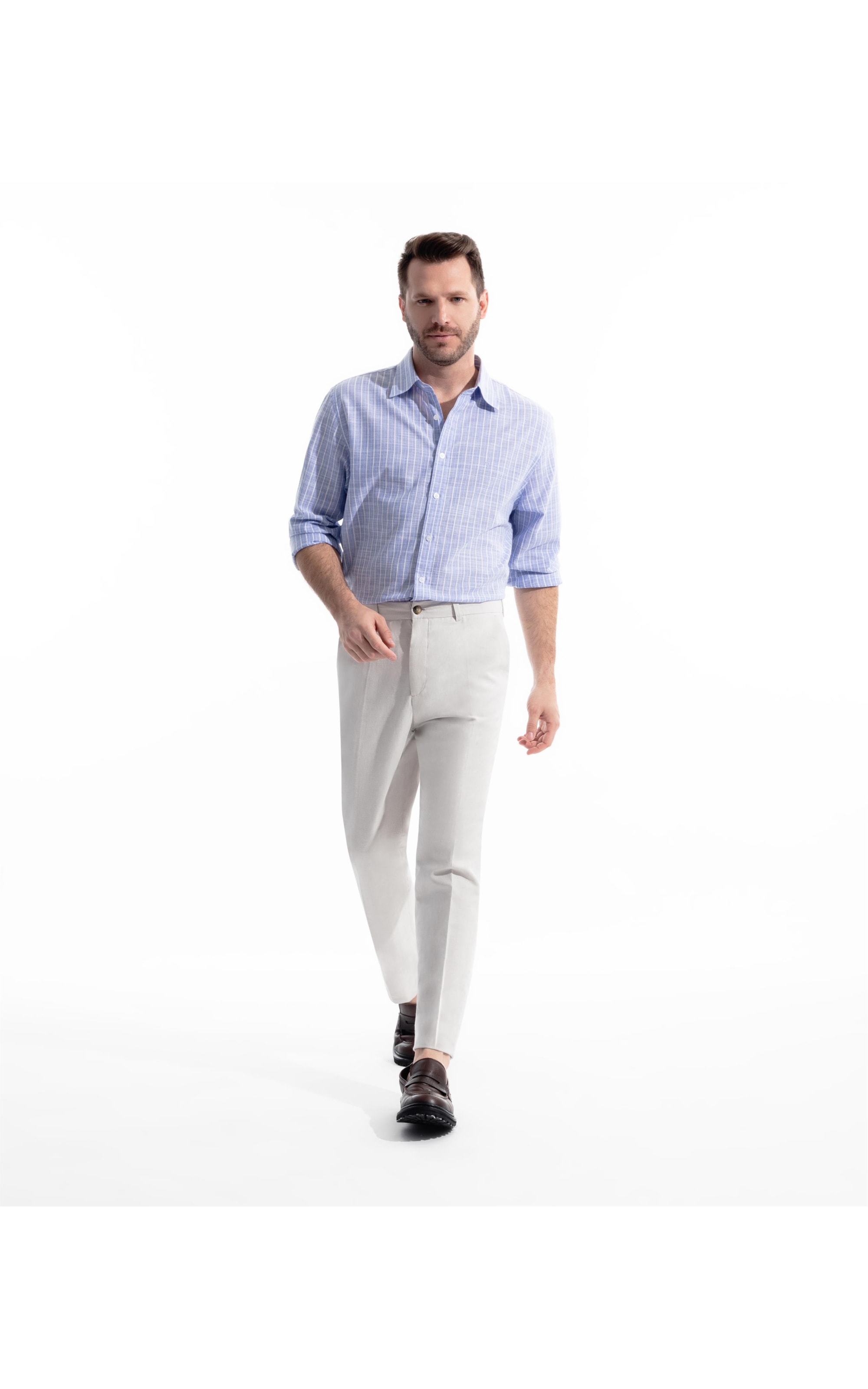 Calça Linho Chevil Natural