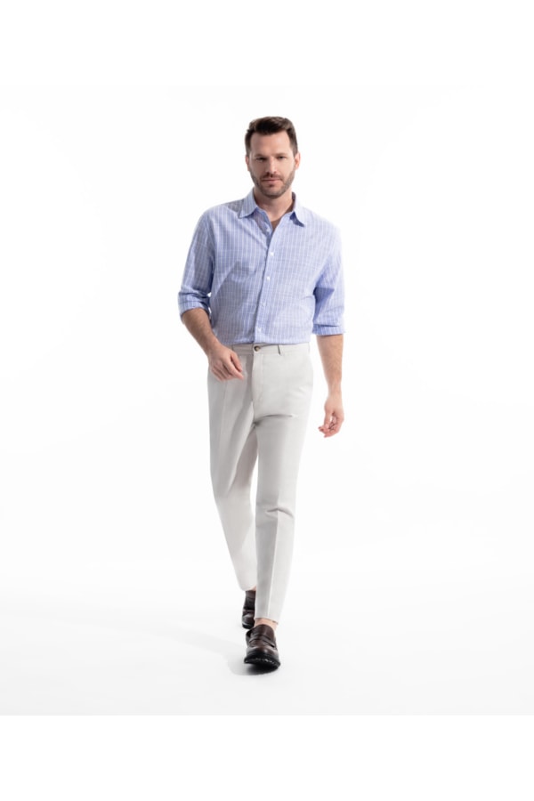 Calça Linho Chevil Natural