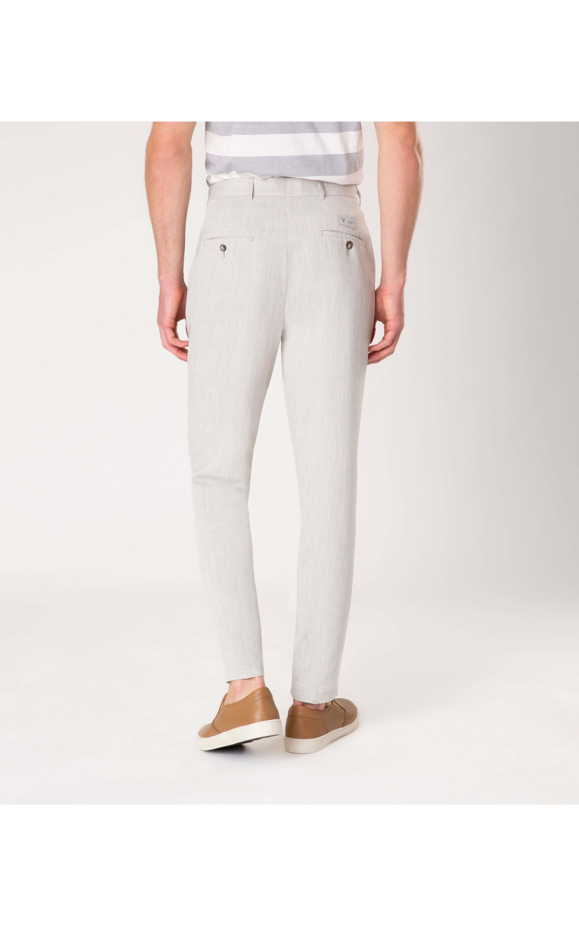 Calça Linho Flame Cinza Claro