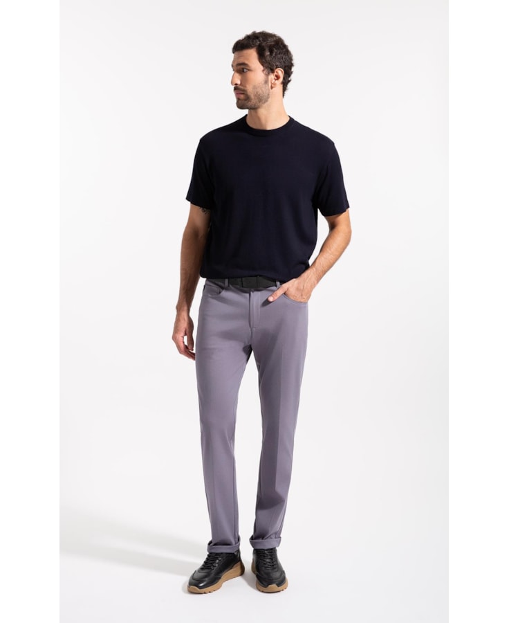 Calça Malha b Light Five Pockets Chumbo