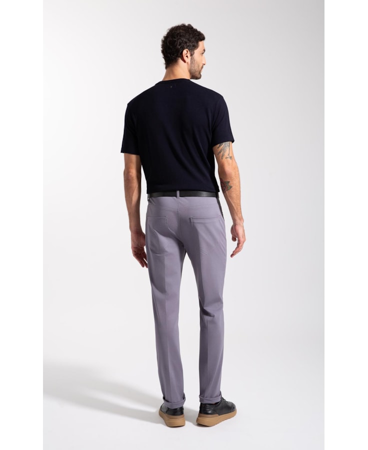 Calça Malha b Light Five Pockets Chumbo