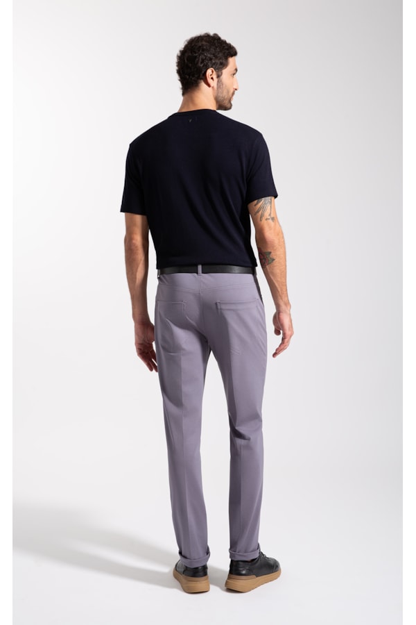 Calça Malha b Light Five Pockets Chumbo