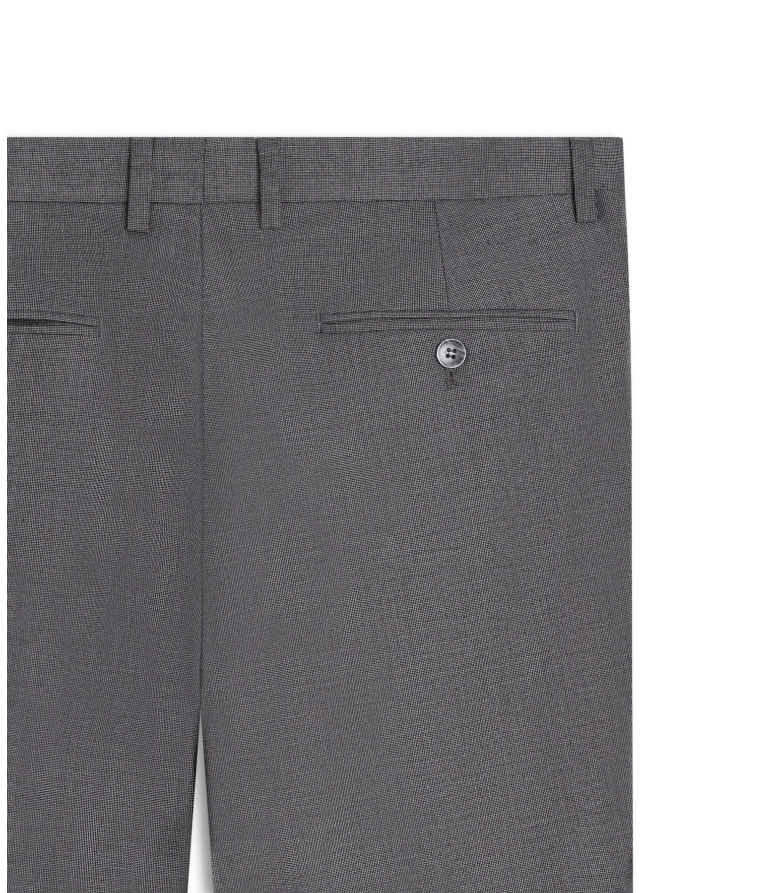 Calça Pin Point Linho Chumbo Mescla