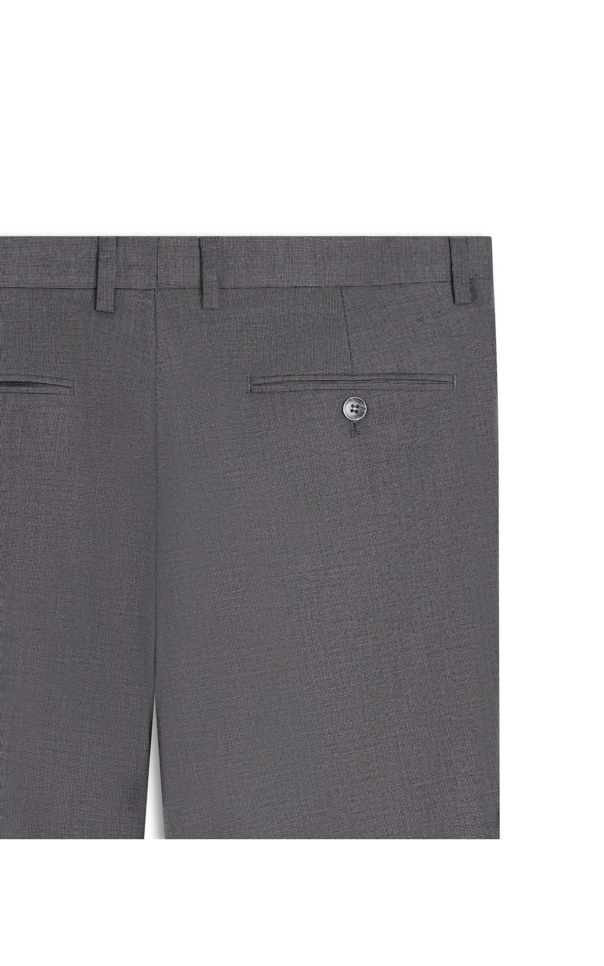 Calça Pin Point Linho Chumbo Mescla