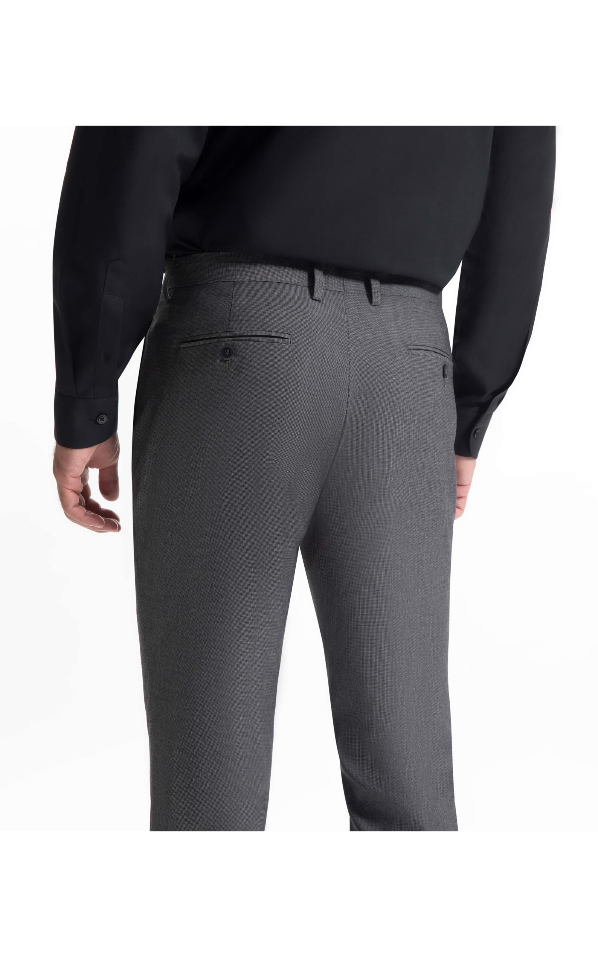 Calça Pin Point Linho Chumbo Mescla