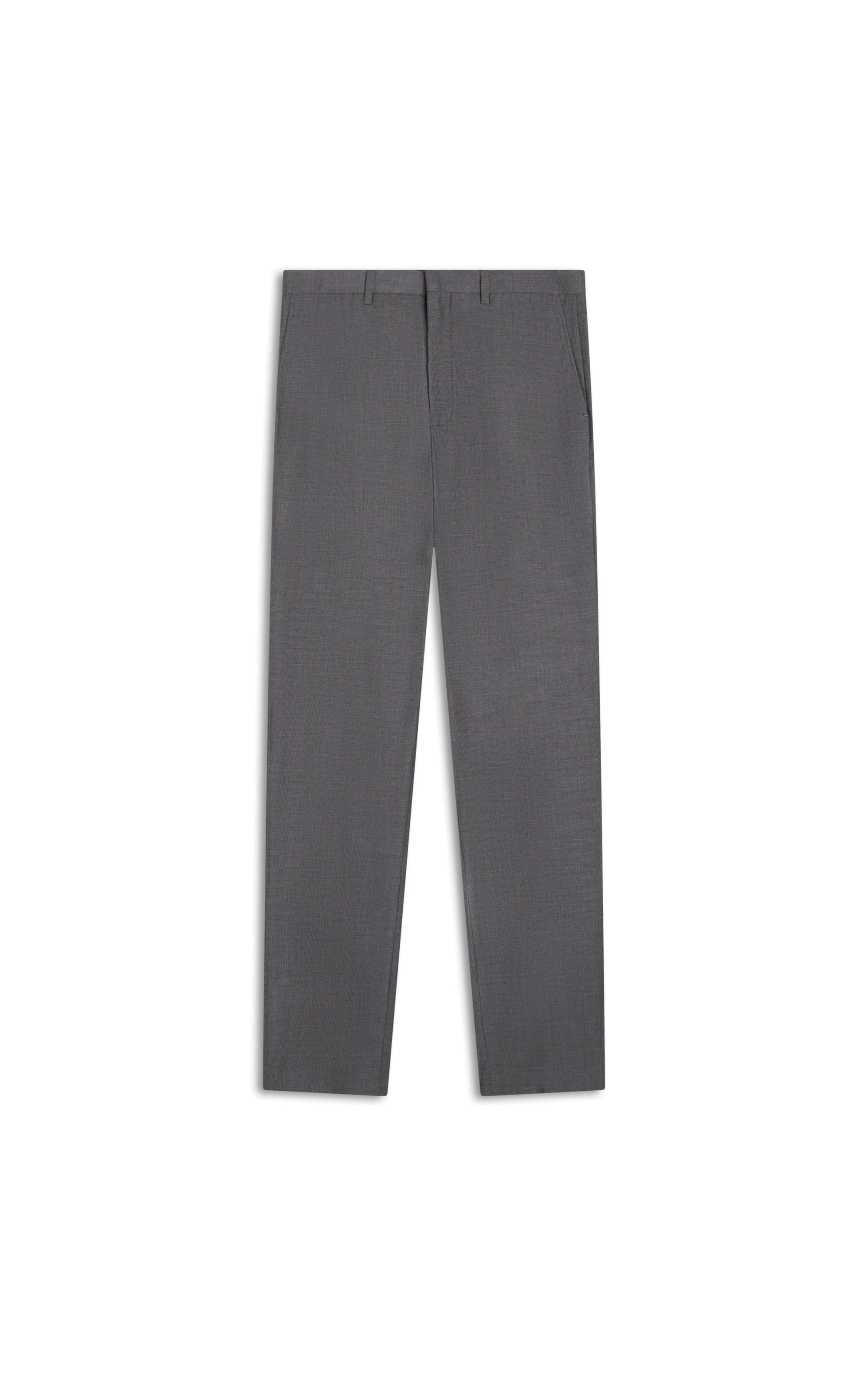 Calça Pin Point Linho Chumbo Mescla