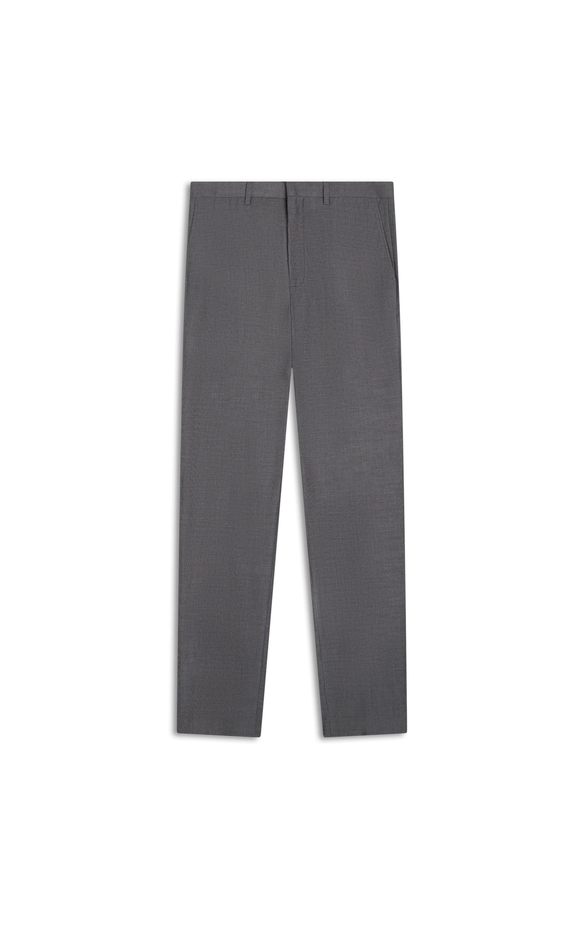 Calça Pin Point Linho Chumbo Mescla