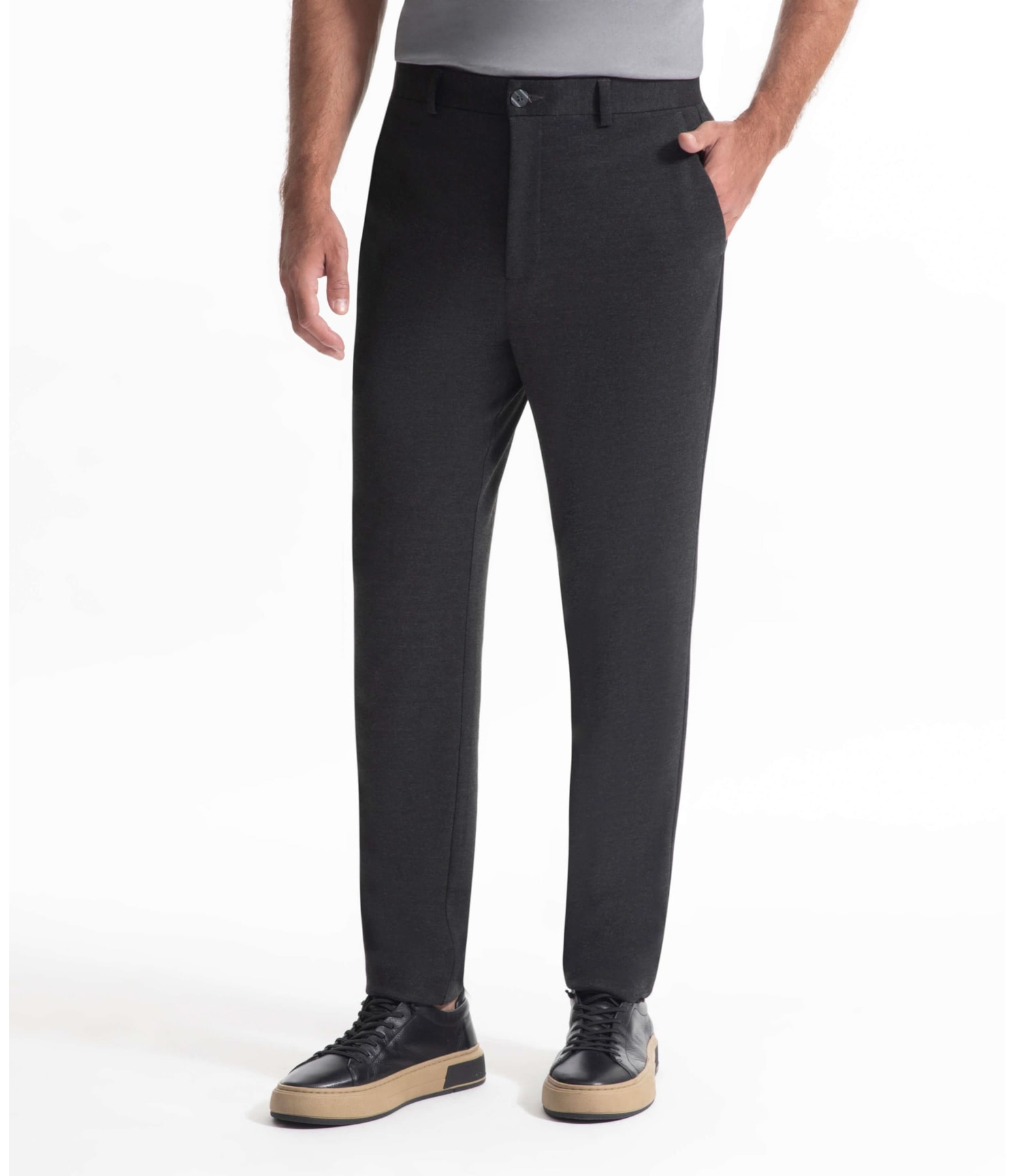 Calça Ponto Roma Mescla Chumbo Mescla