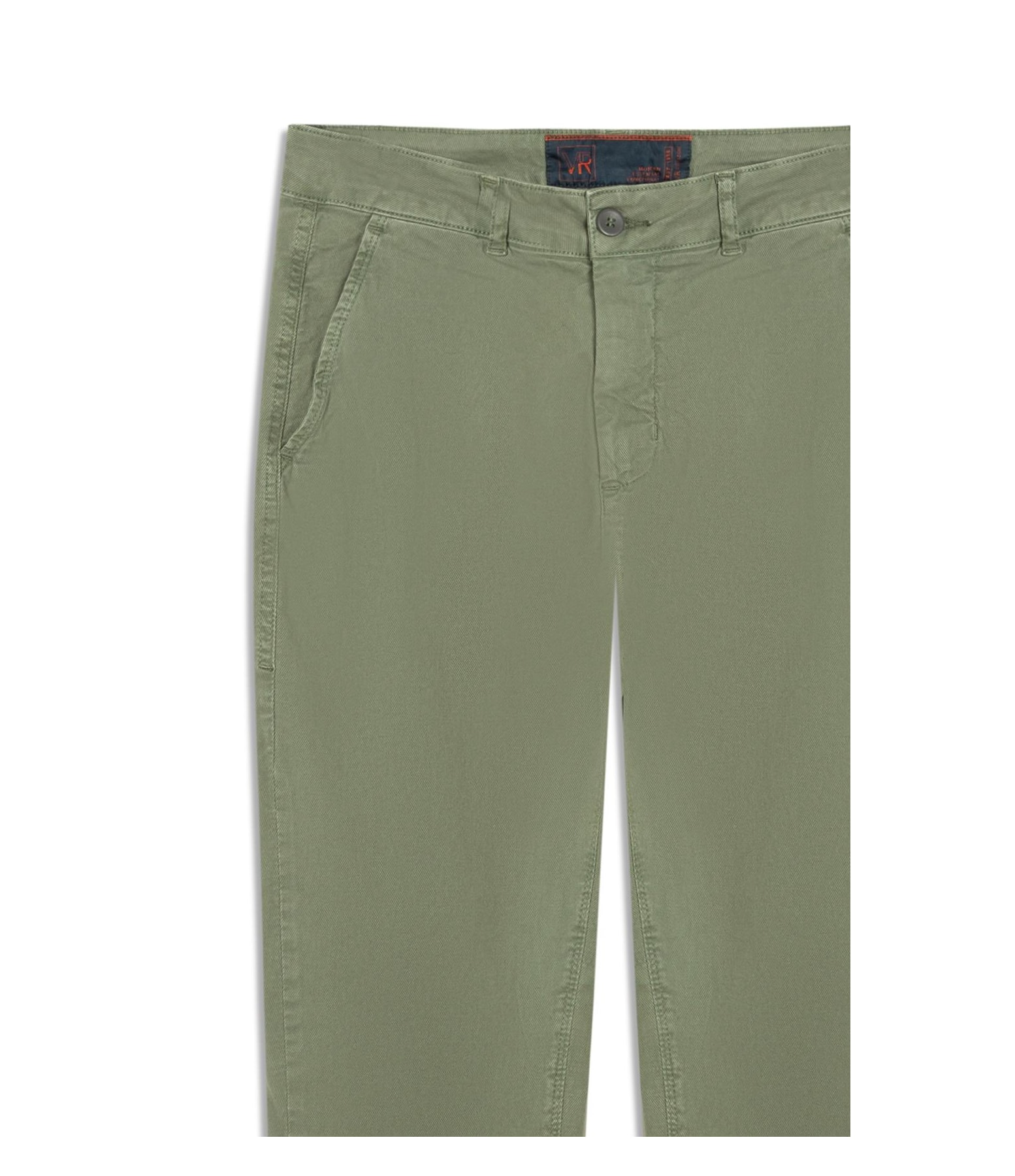 Calça Sarja Diagonal Slim Chino Verde Army