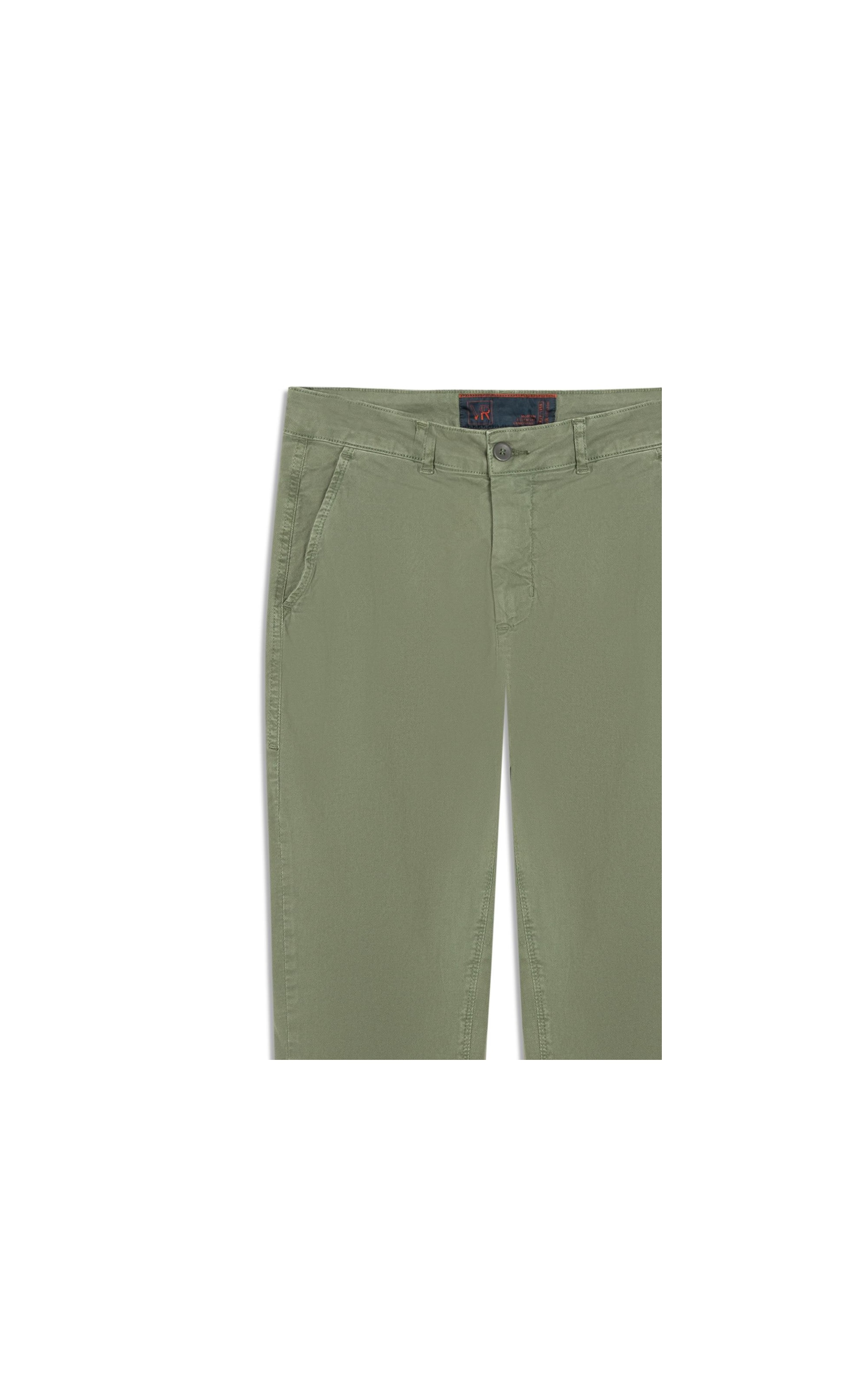 Calça Sarja Diagonal Slim Chino Verde Army