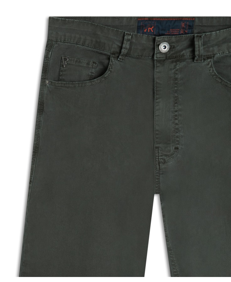 Calça Sarja Rain Tradicional Verde Cipo