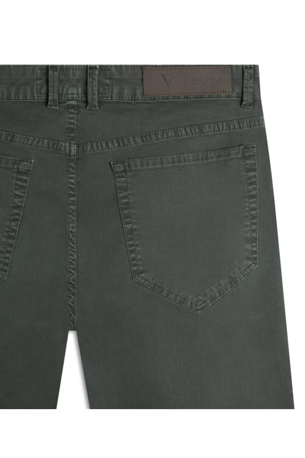Calça Sarja Rain Tradicional Verde Cipo