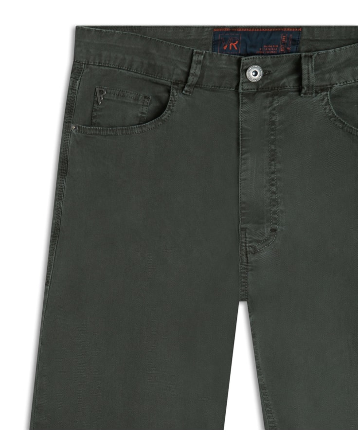 Calça Sarja Rain Tradicional Verde Cipo