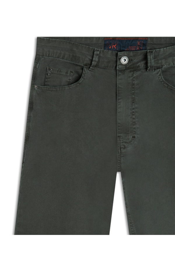 Calça Sarja Rain Tradicional Verde Cipo