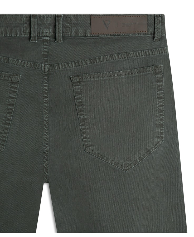 Calça Sarja Rain Tradicional Verde Cipo
