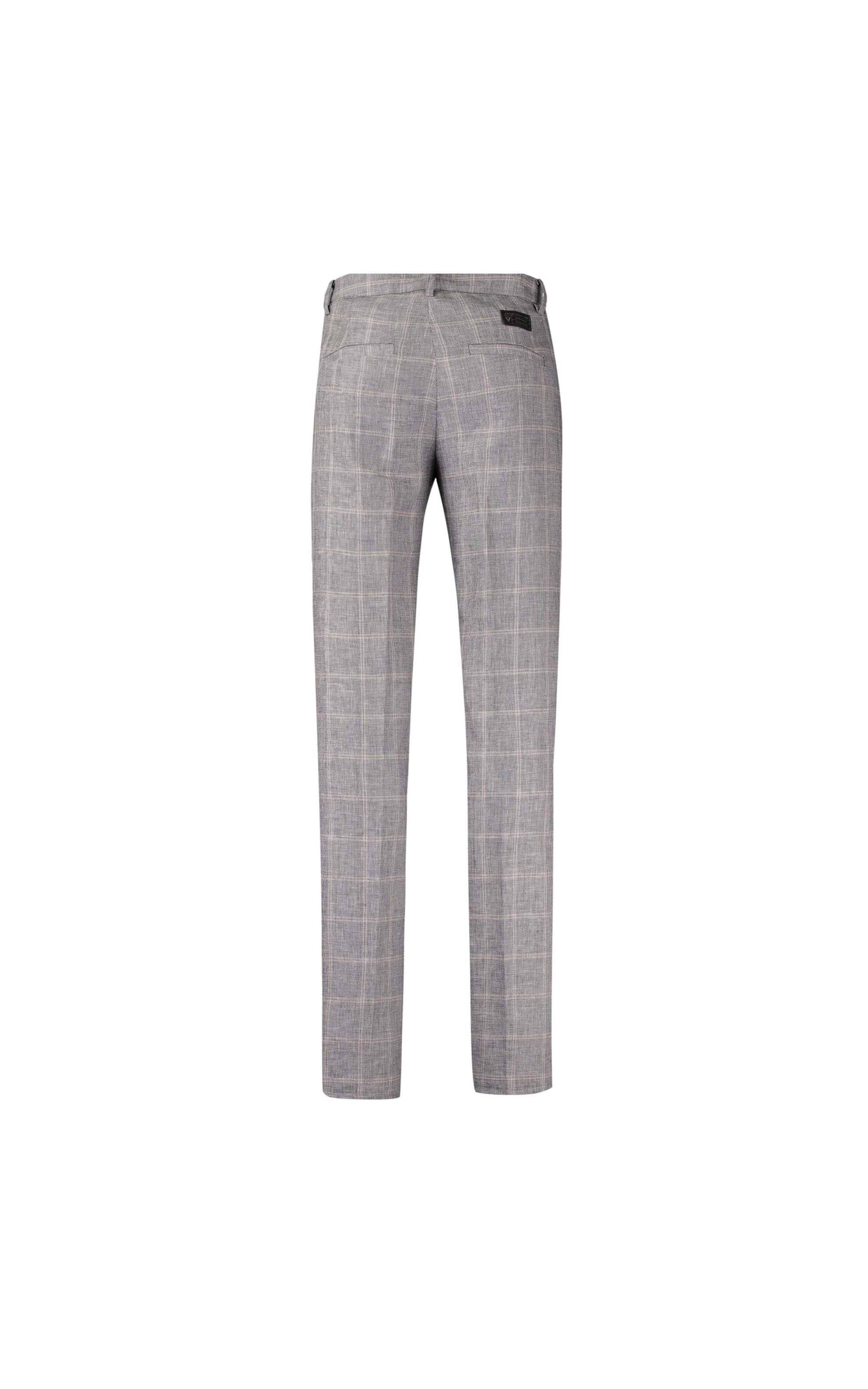 Calça Urban Linho  Check Azul Marinho