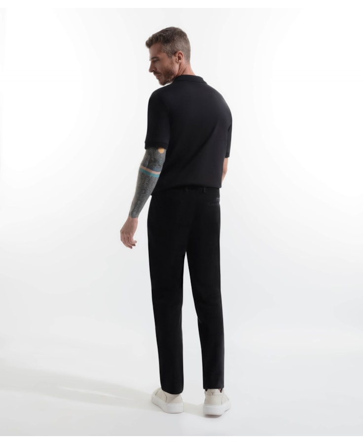 Calça Veludo Slim Preto