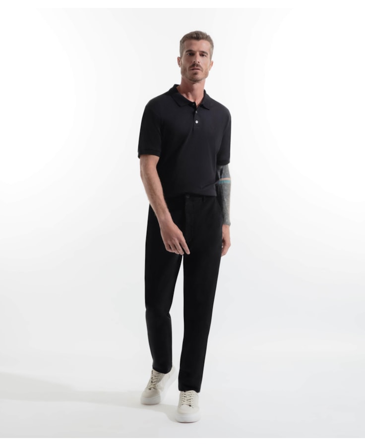 Calça Veludo Slim Preto