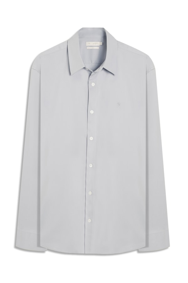 Camisa Bambu Classic Fusioned Ml Azul Seco