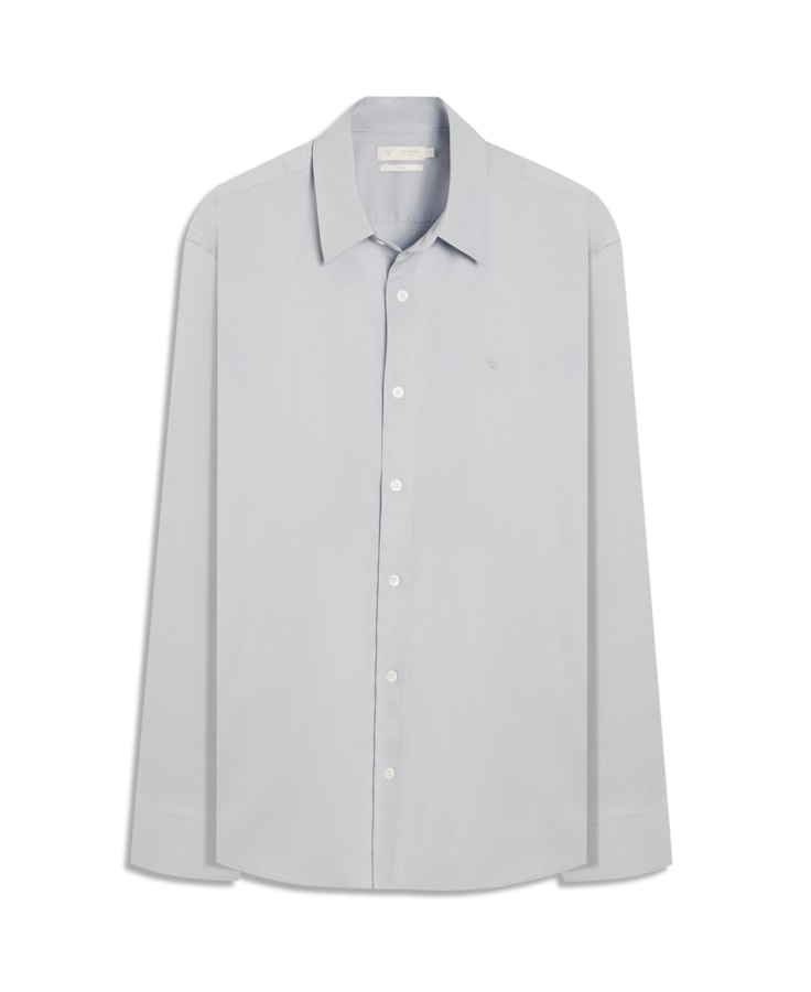 Camisa Bambu Classic Fusioned Ml Azul Seco