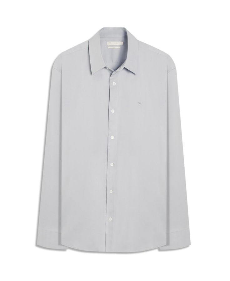 Camisa Bambu Classic Fusioned Ml Azul Seco