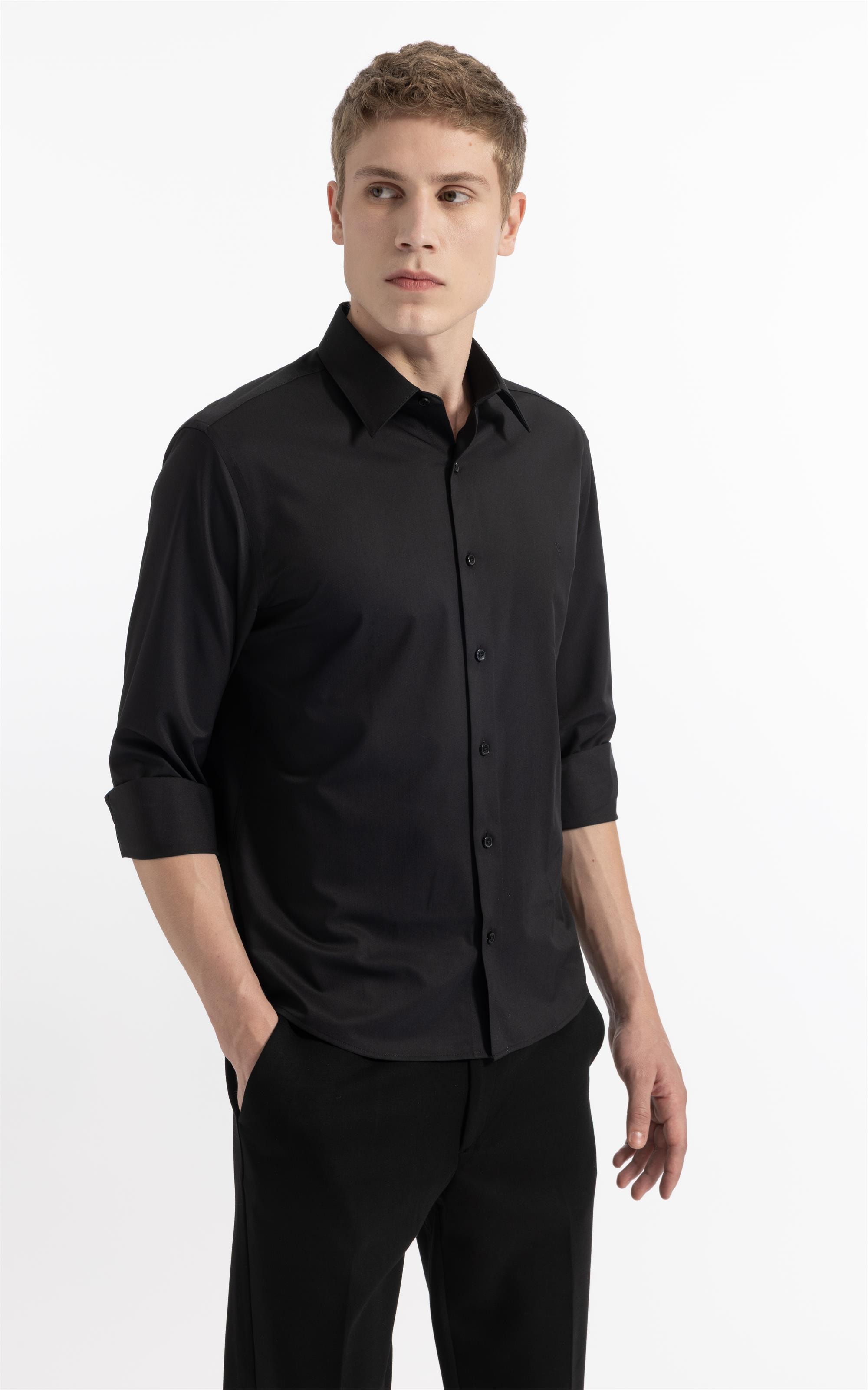 Camisa Bambu Classic Fusioned Ml Dark Navy
