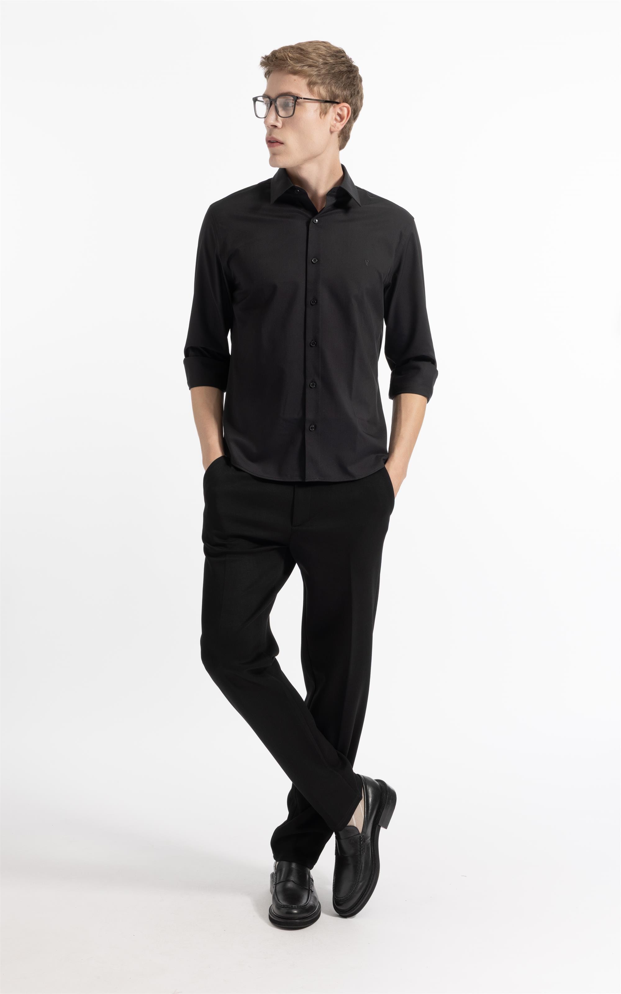 Camisa Bambu Classic Fusioned Ml Dark Navy