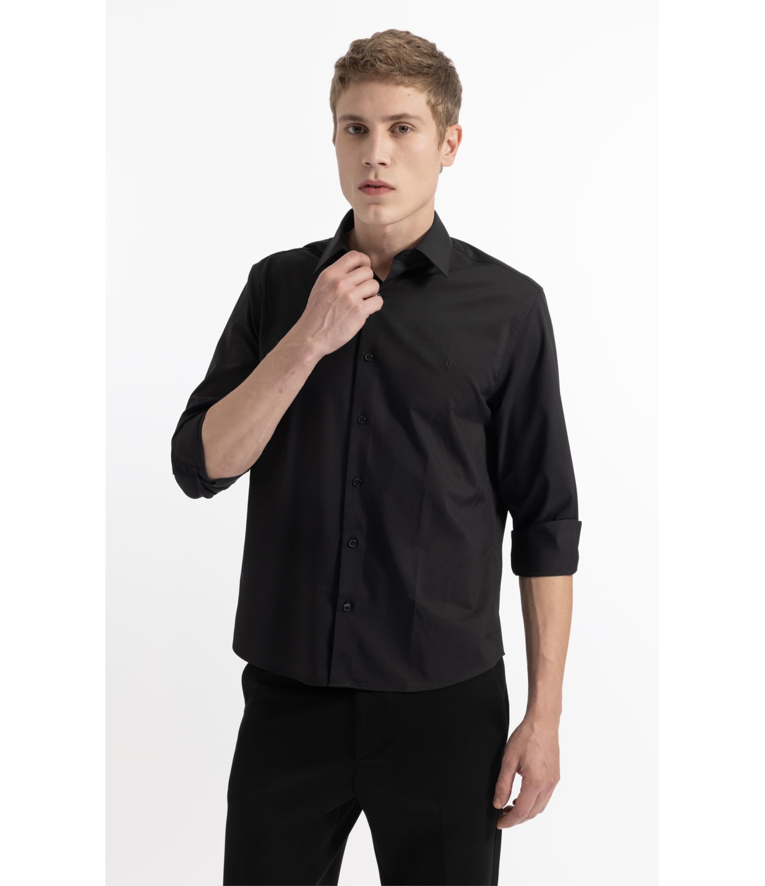 Camisa Bambu Classic Fusioned Ml Dark Navy