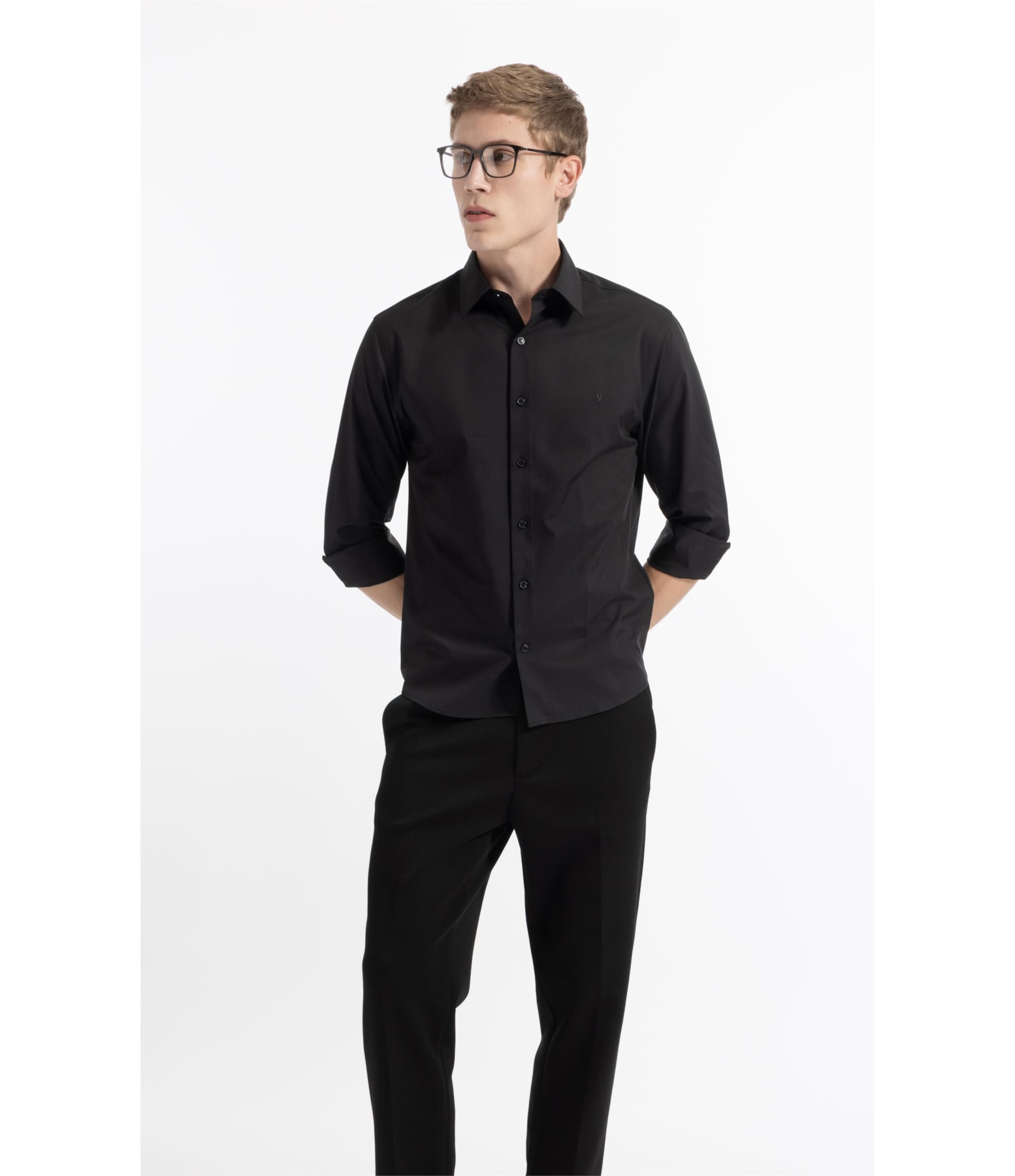 Camisa Bambu Classic Fusioned Ml Dark Navy