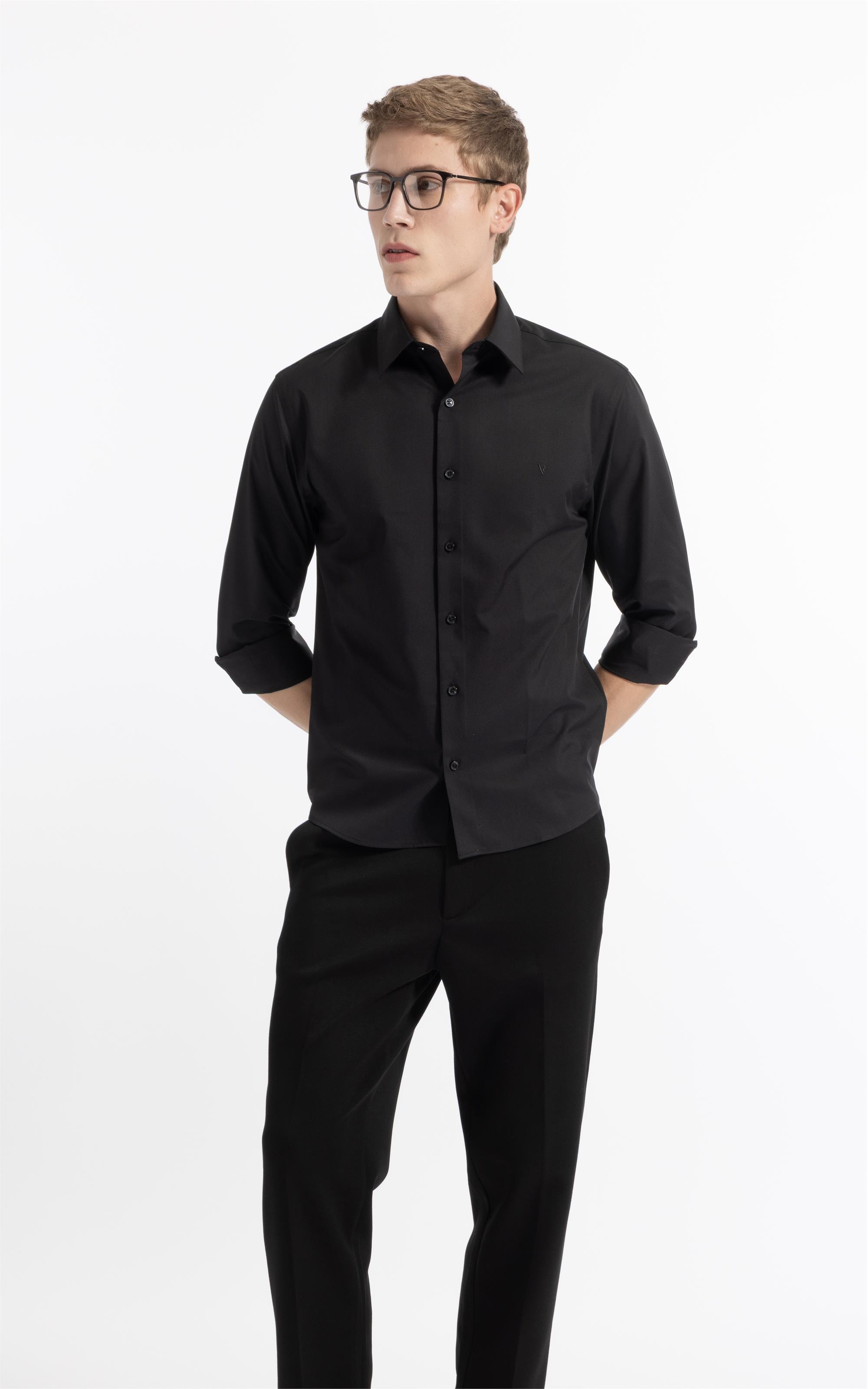 Camisa Bambu Classic Fusioned Ml Dark Navy