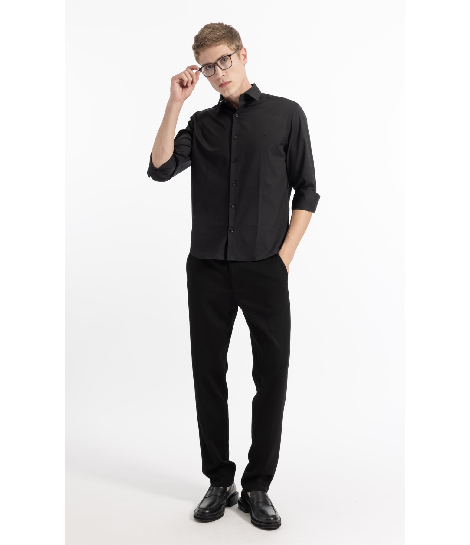 Camisa Bambu Classic Fusioned Ml Dark Navy