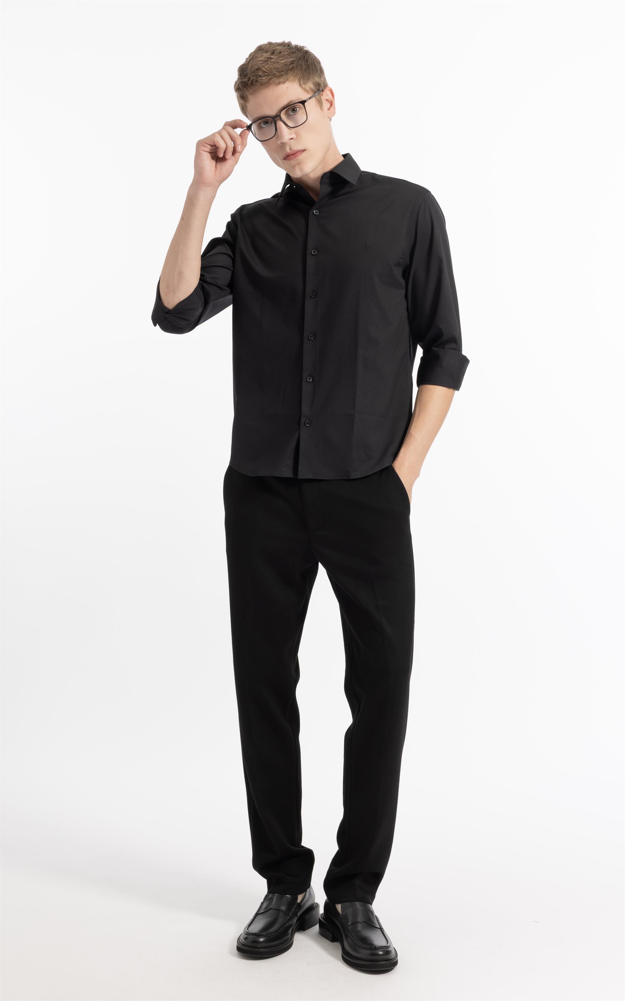 Camisa Bambu Classic Fusioned Ml Dark Navy