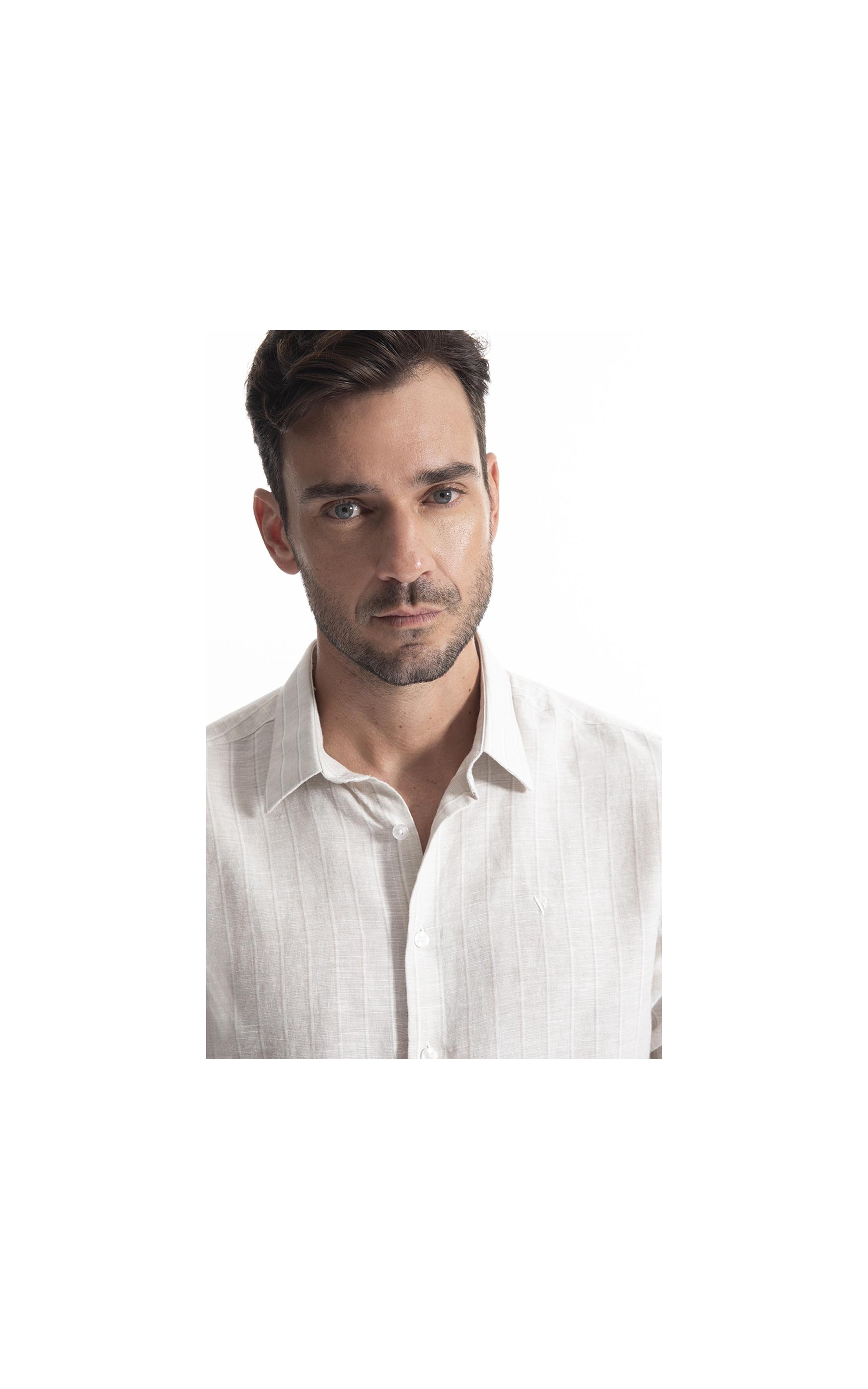 Camisa Burano Linho Caqui