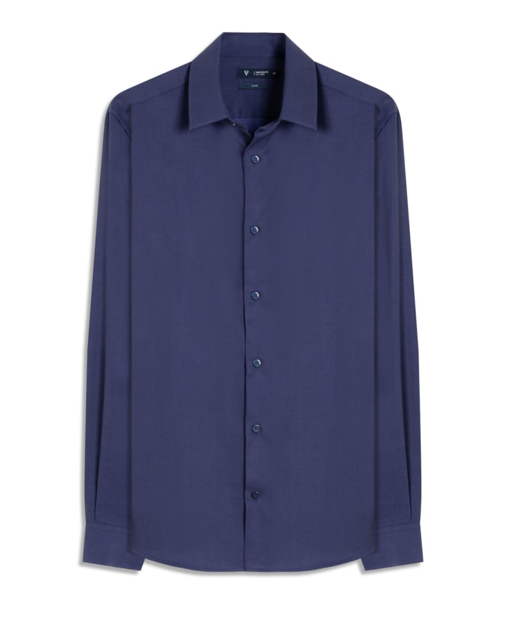 Camisa Caneleta New Class Pirlo Azul Bic