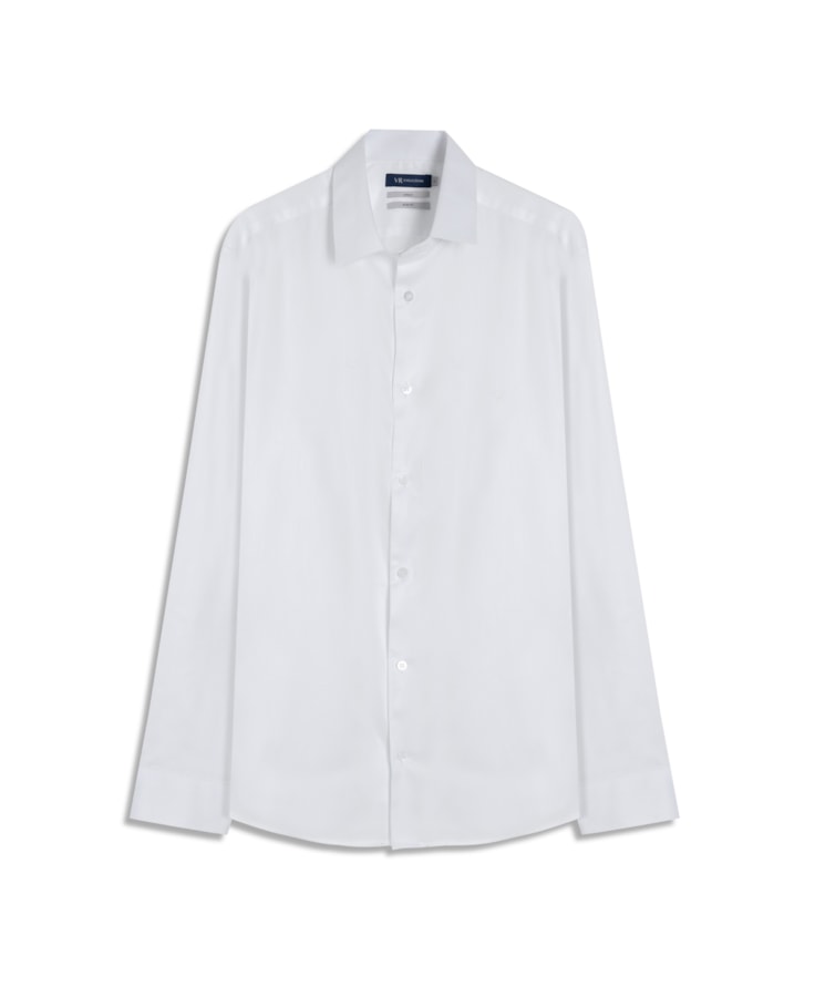 Camisa Cetim Alg Riviera Slim Sh Branco