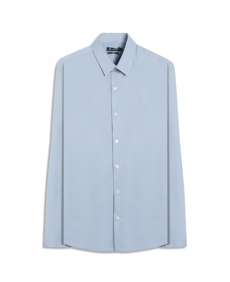 Camisa Cetim Like Techno Modal Classic Pirlo Azul Claro