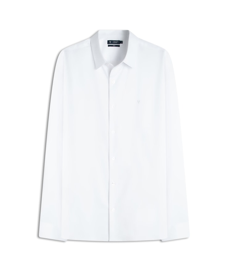 Camisa Cetim Like Techno Modal Classic Pirlo Branco