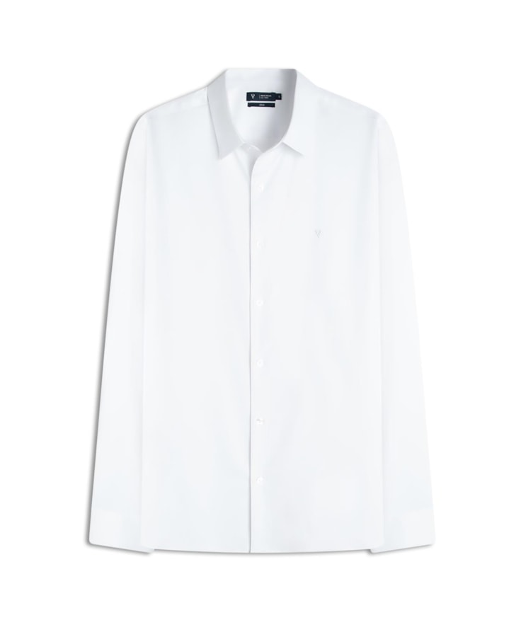 Camisa Cetim Like Techno Modal Classic Pirlo Branco