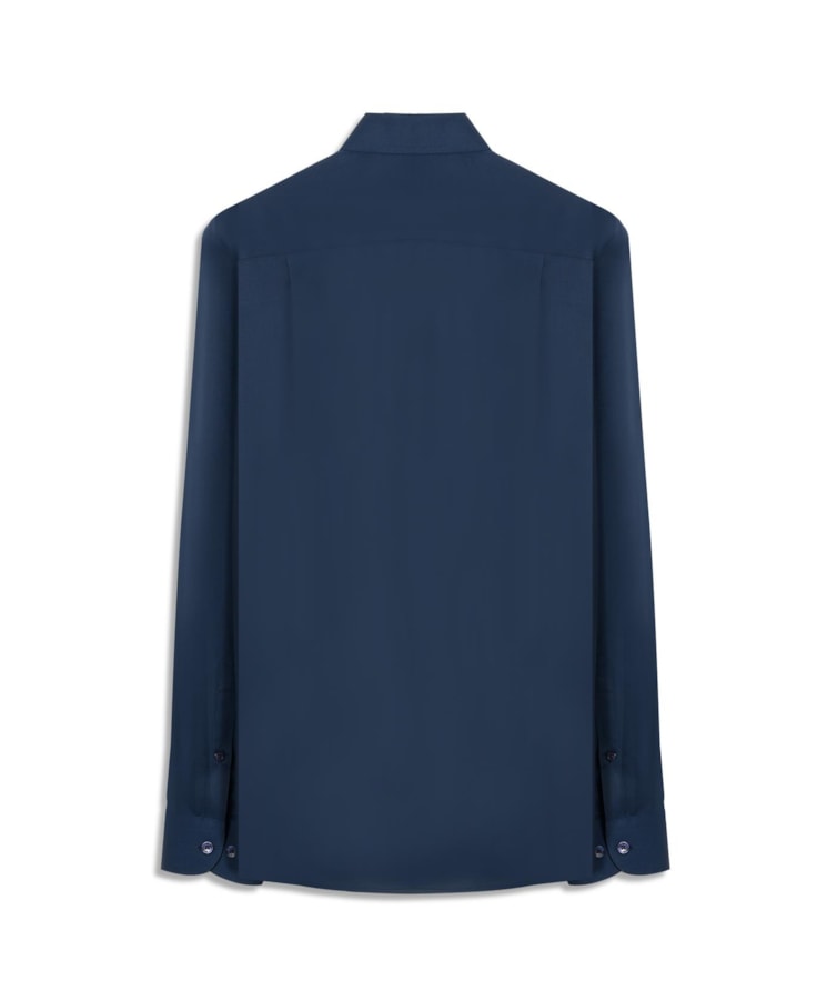 Camisa Cetim Like Techno Modal Classic Pirlo Marinho