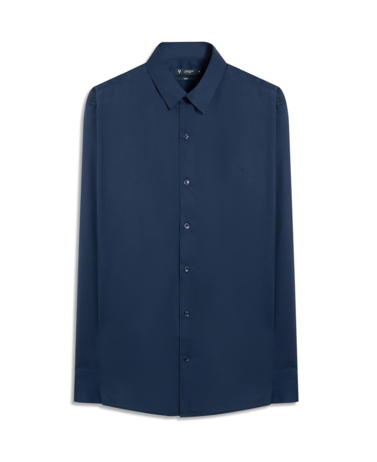Camisa Cetim Like Techno Modal Classic Pirlo Marinho
