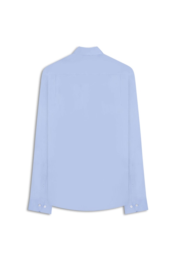 Camisa Cetim Riviera Slim Azul Claro