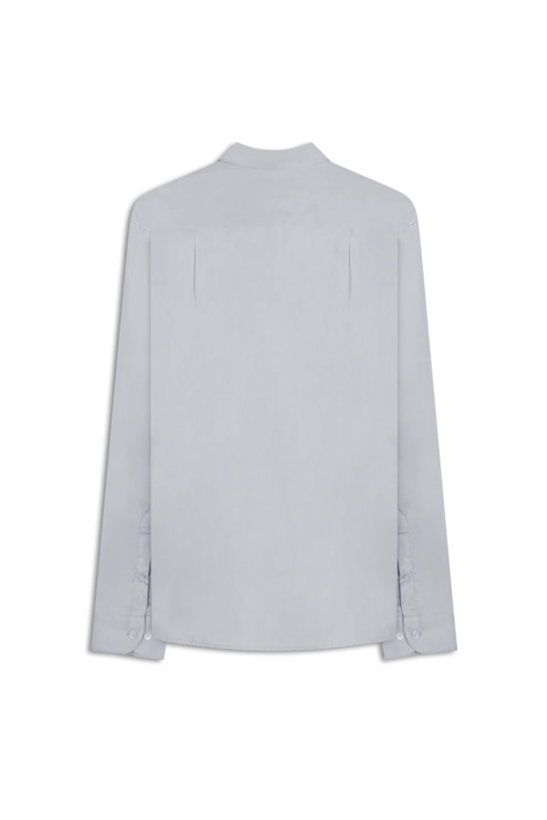 Camisa Cetim Riviera Slim Prata