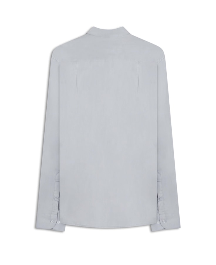 Camisa Cetim Riviera Slim Prata