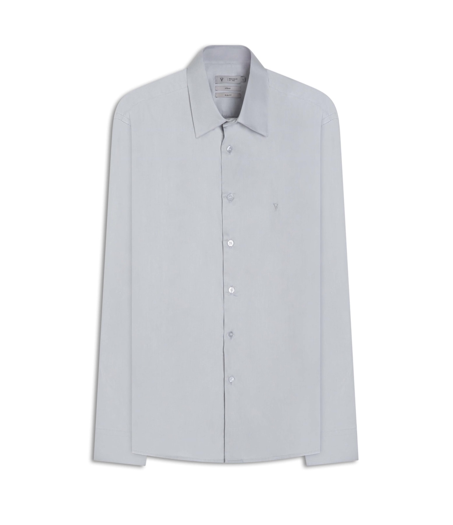 Camisa Cetim Riviera Slim Prata