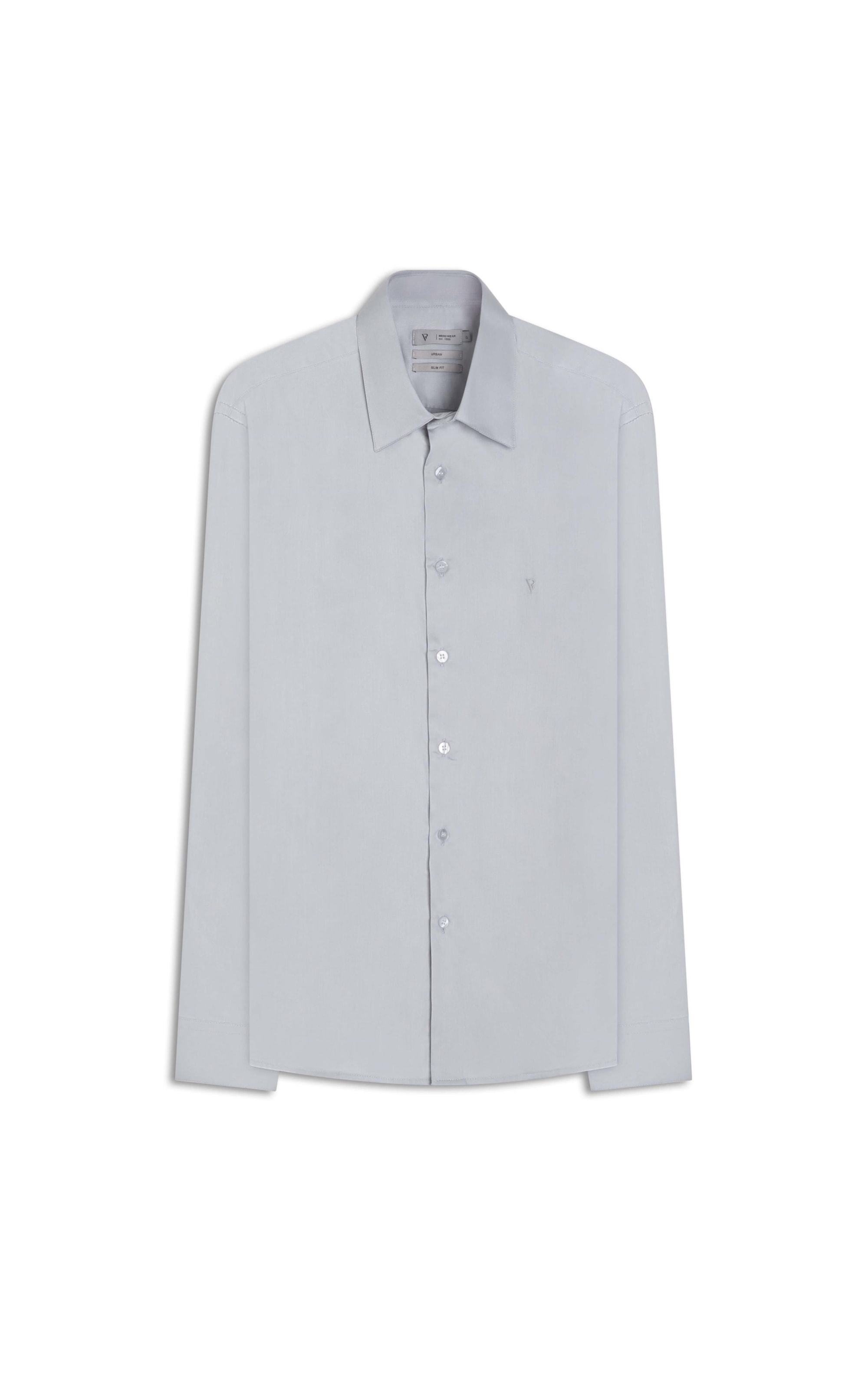 Camisa Cetim Riviera Slim Prata
