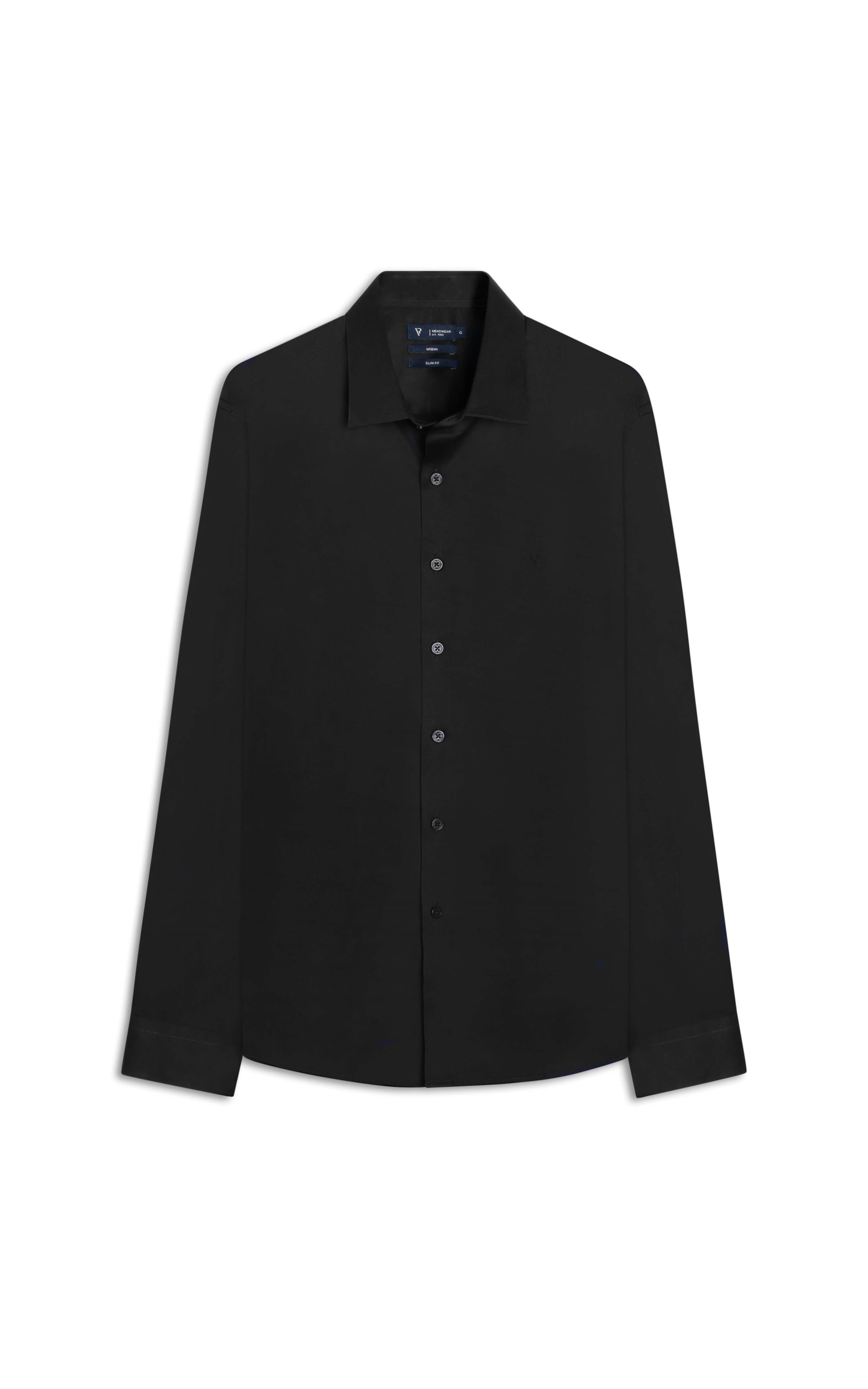 Camisa Cetim Slim French Preto