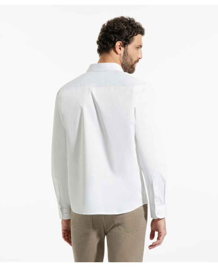 Camisa Cetim Slim Irish Branco