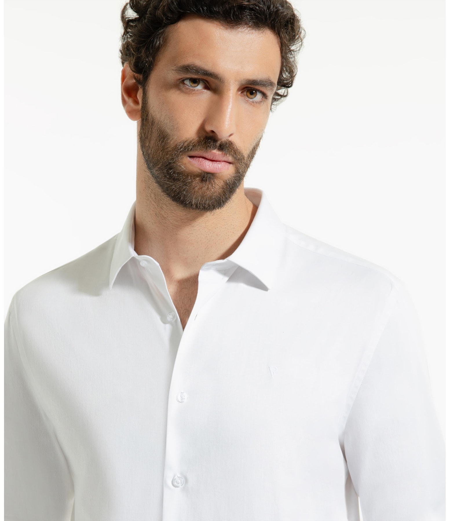 Camisa Cetim Slim Irish Branco