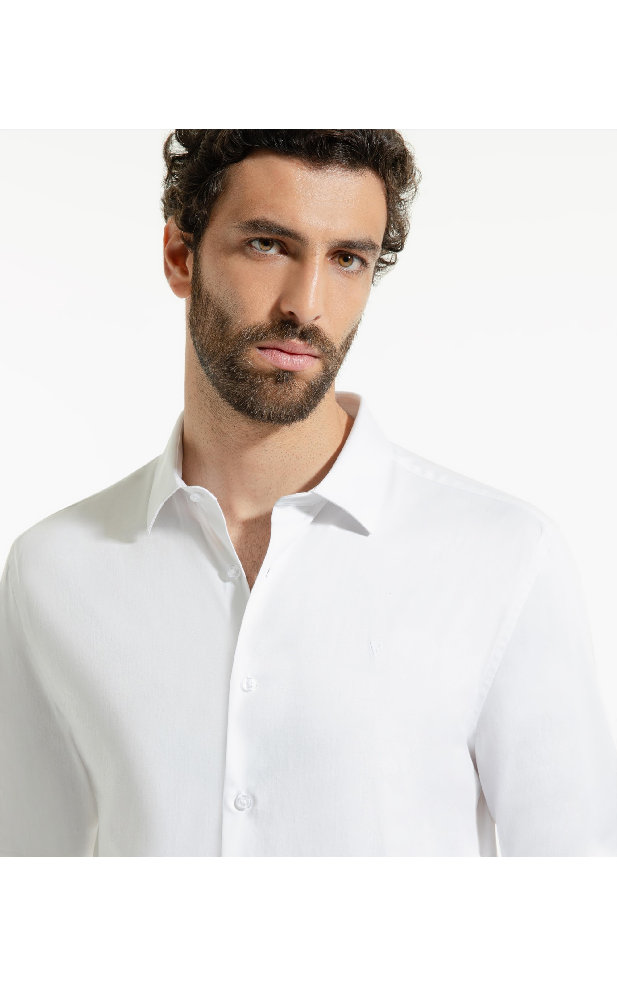 Camisa Cetim Slim Irish Branco