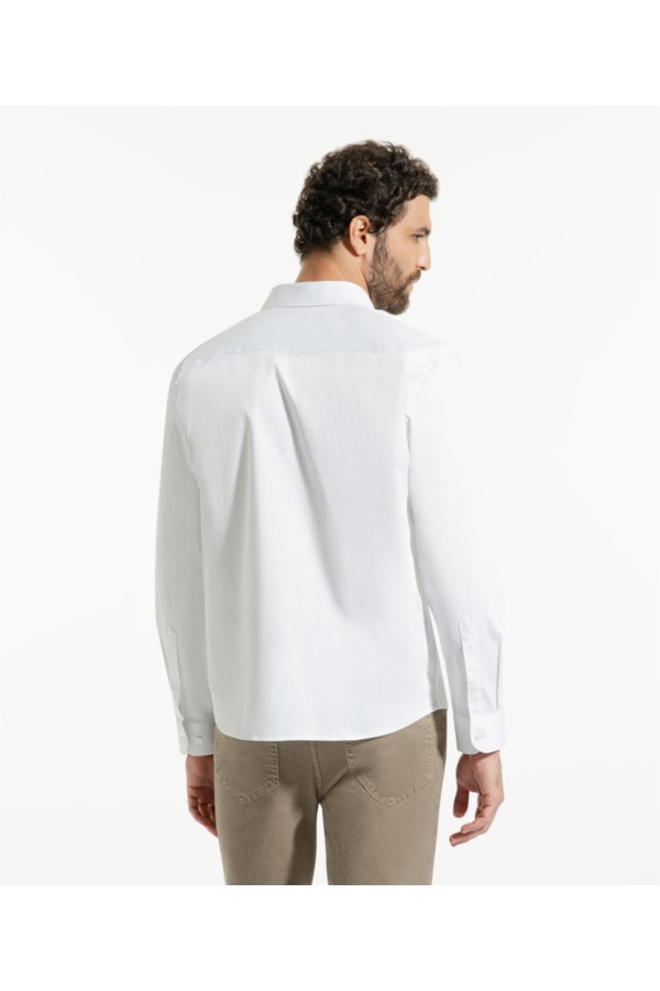 Camisa Cetim Slim Irish Branco